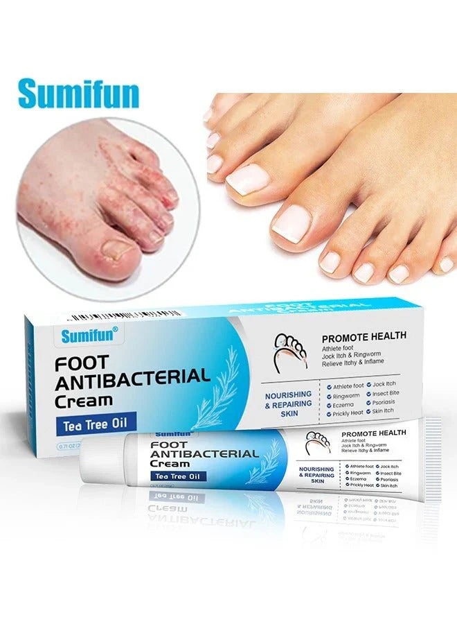 Sumifun Anti-Bacterial Foot Cream with Tea Tree Oil – Fast Relief | كريم سوميفون المضاد لبكتيريا القدم بزيت شجرة الشاي – راحة سريعة