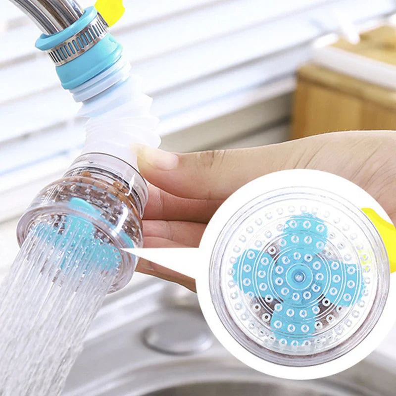360° Rotatable Faucet Water Filter – Splash-Proof Purifier with Mineral Ball Filtration | فلتـر صنبور الماء القابل للتدوير ٣٦٠ درجة – منقي مياه مانع للرذاذ مع كرات فلترة معدنية