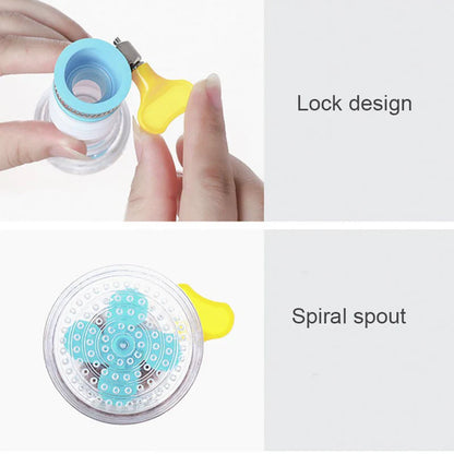 360° Rotatable Faucet Water Filter – Splash-Proof Purifier with Mineral Ball Filtration | فلتـر صنبور الماء القابل للتدوير ٣٦٠ درجة – منقي مياه مانع للرذاذ مع كرات فلترة معدنية
