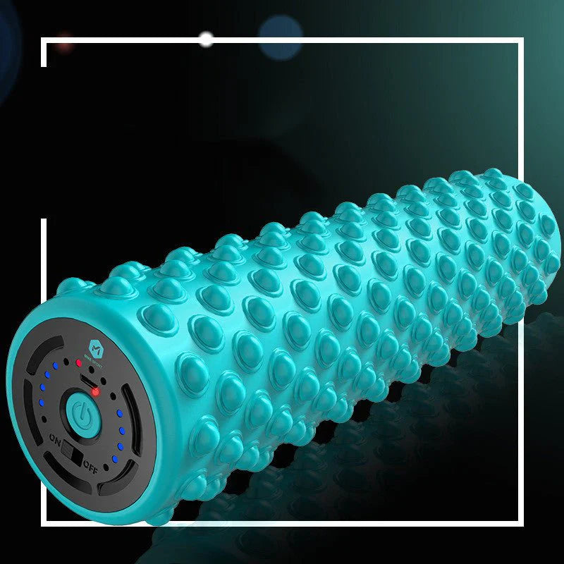 High-Intensity Electric Foam Roller – 4-Speed Vibrating Muscle Massager | رولر الفوم الكهربائي عالي الكثافة – جهاز مساج العضلات بـ ٤ سرعات اهتزاز